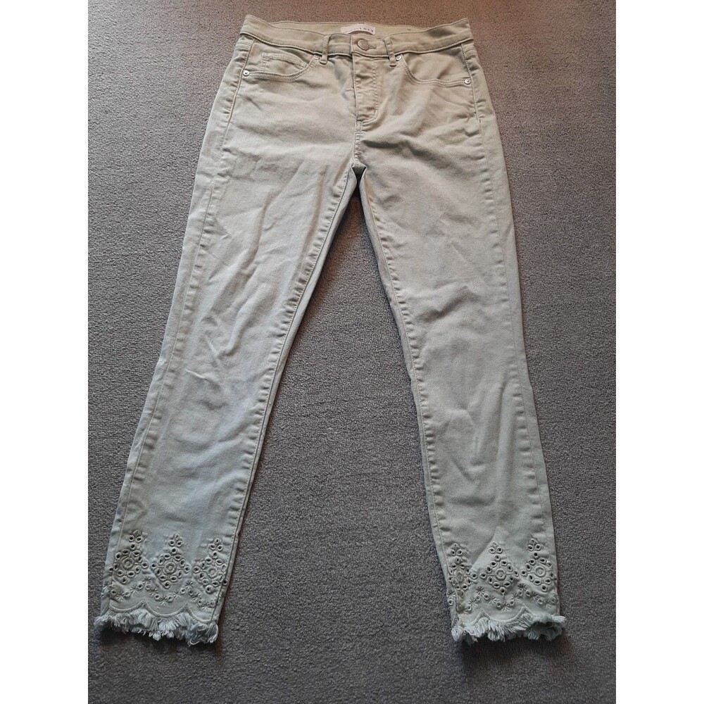 Loft Jeans Womens 30x25 Very light Green Pants